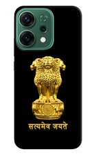 Satyamev Jayate Golden Oppo Reno14 5G Hard Case Back Cover by Casekaro