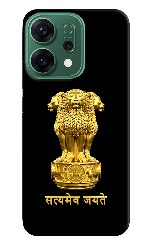 Satyamev Jayate Golden Oppo Reno14 5G Hard Case Back Cover by Casekaro