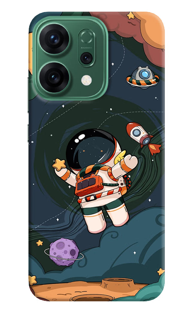Cartoon Astronaut Oppo Reno14 5G Hard Case Back Cover by Casekaro
