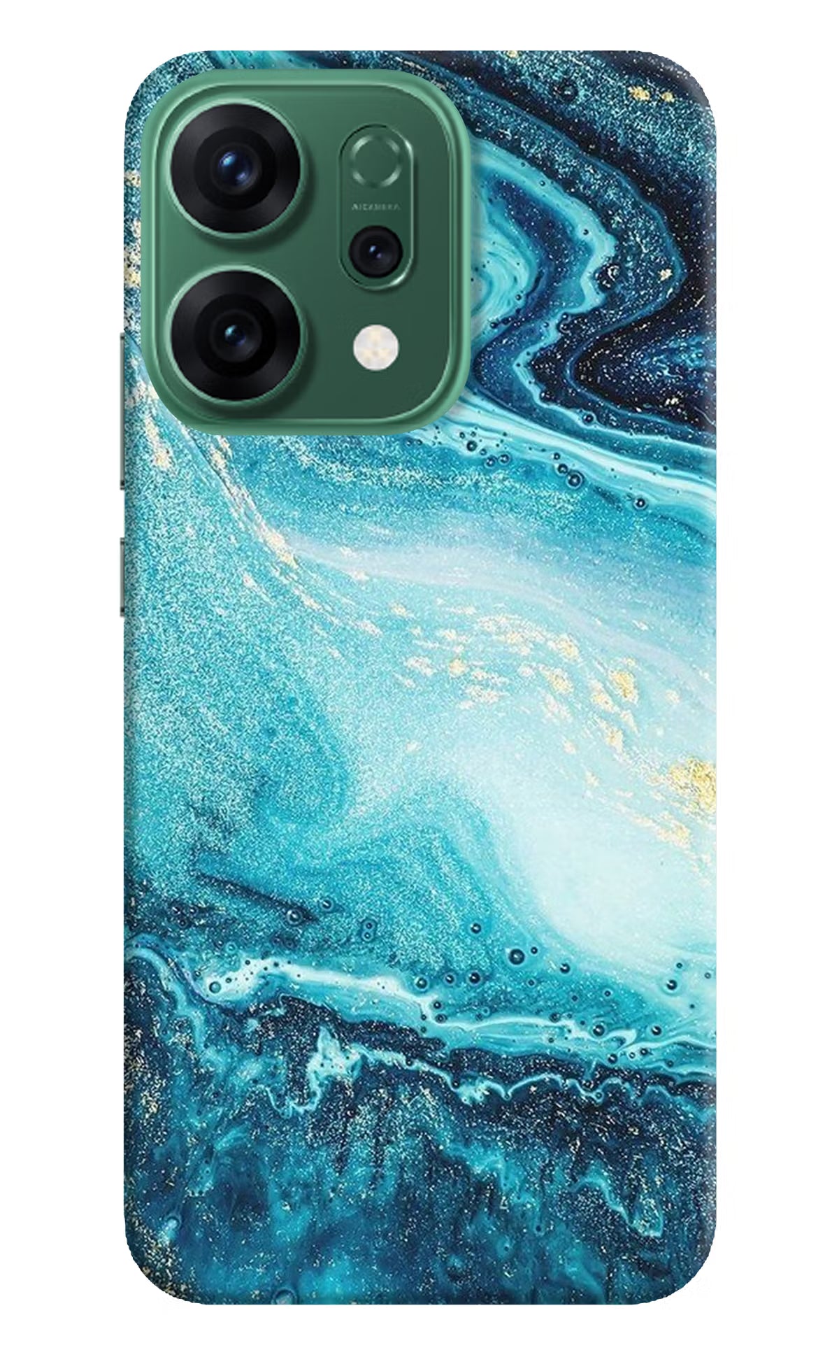 Blue Glitter Marble Oppo Reno14 5G Hard Case Back Cover by Casekaro