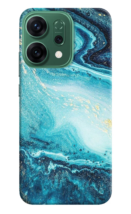Blue Glitter Marble Oppo Reno14 5G Hard Case Back Cover by Casekaro