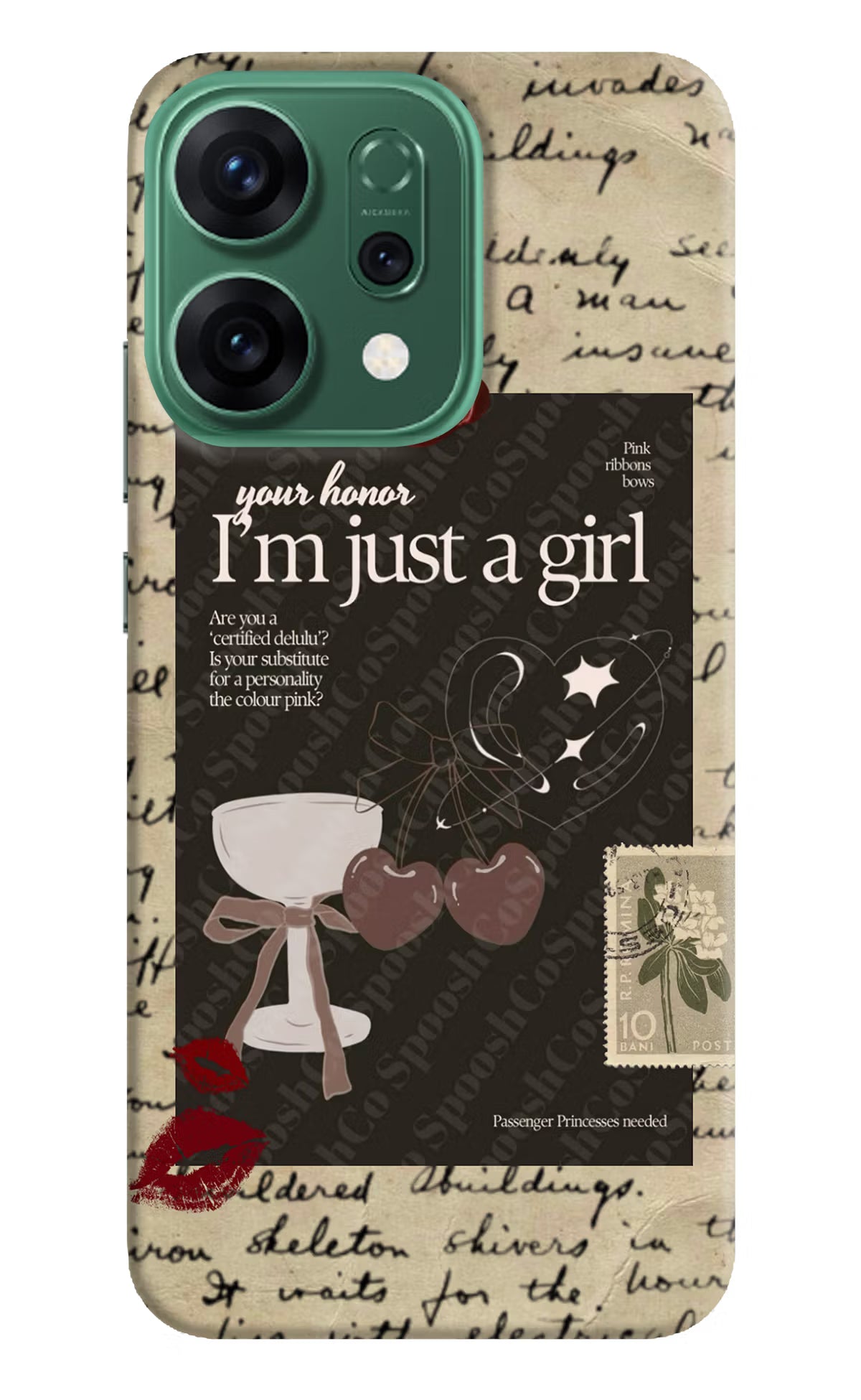 I am just a girl Oppo Reno14 5G Hard Case Back Cover by Casekaro