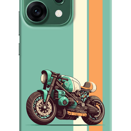 Striped Moto Drift Oppo Reno14 5G Hard Case Back Cover by Casekaro