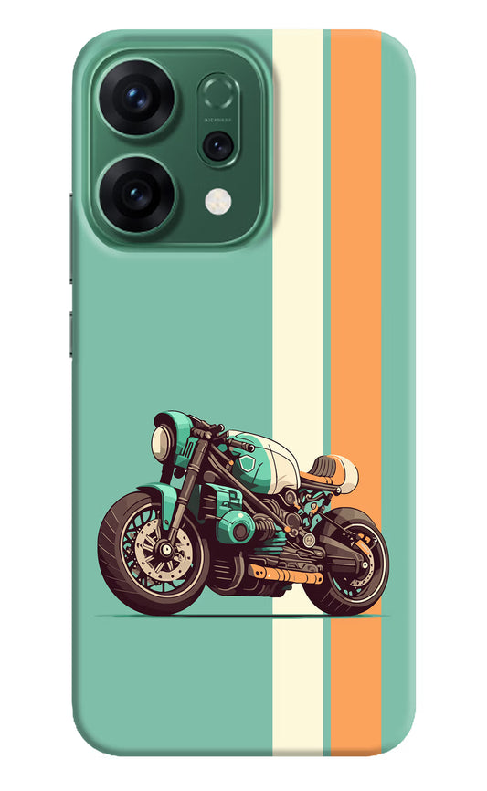 Striped Moto Drift Oppo Reno14 5G Hard Case Back Cover by Casekaro