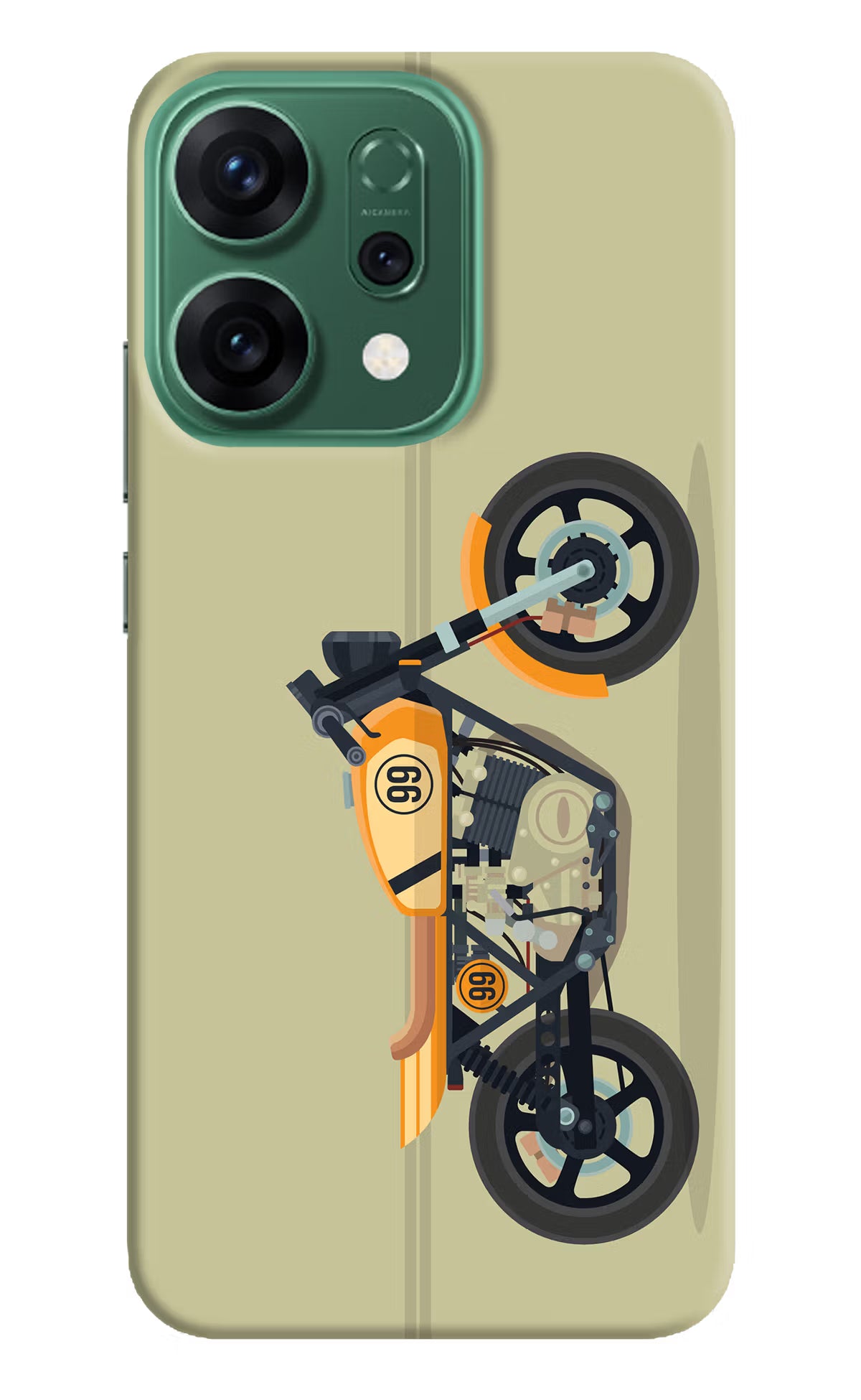 Vertical Speedster Oppo Reno14 5G Hard Case Back Cover by Casekaro