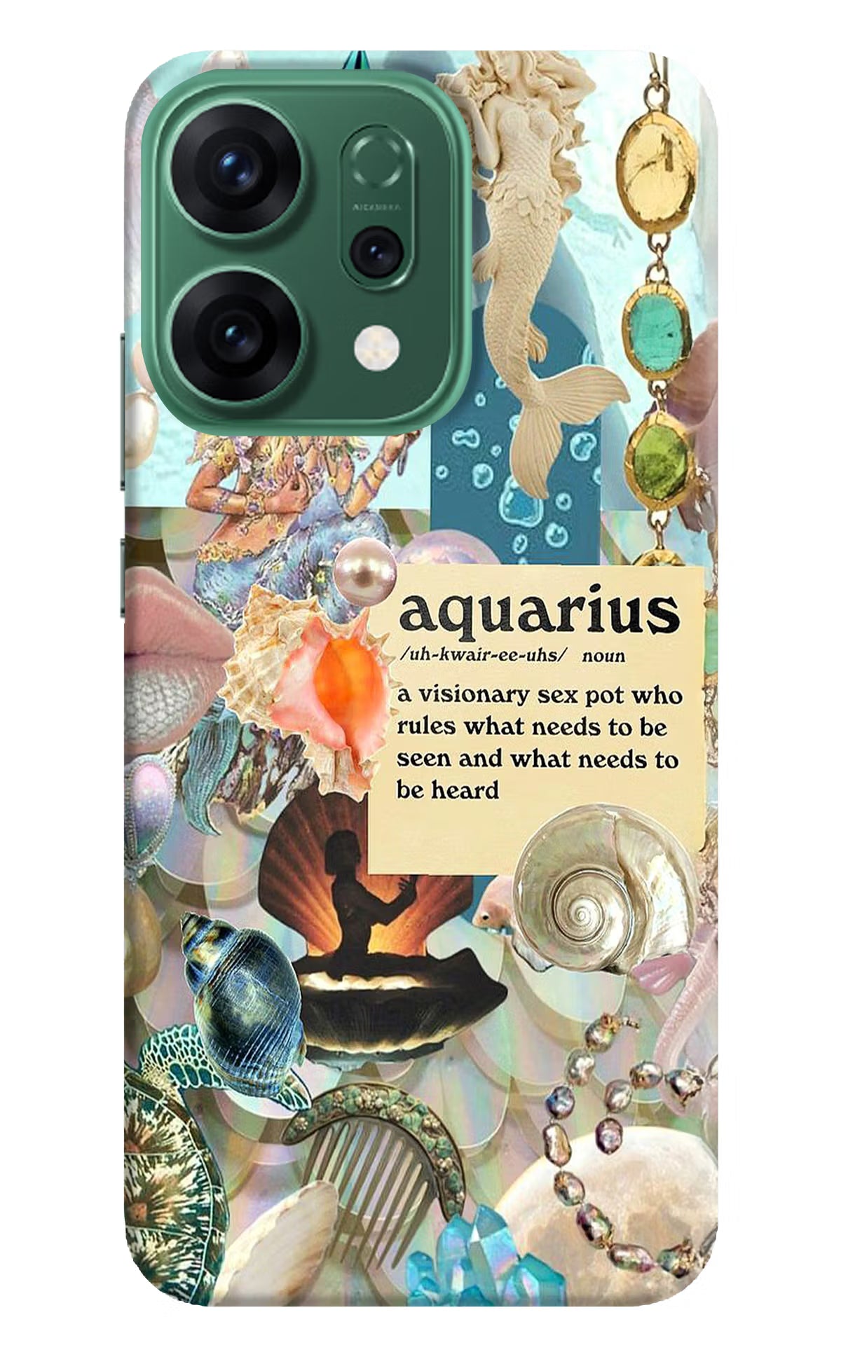 Aquarius Zodiac Oppo Reno14 5G Hard Case Back Cover by Casekaro
