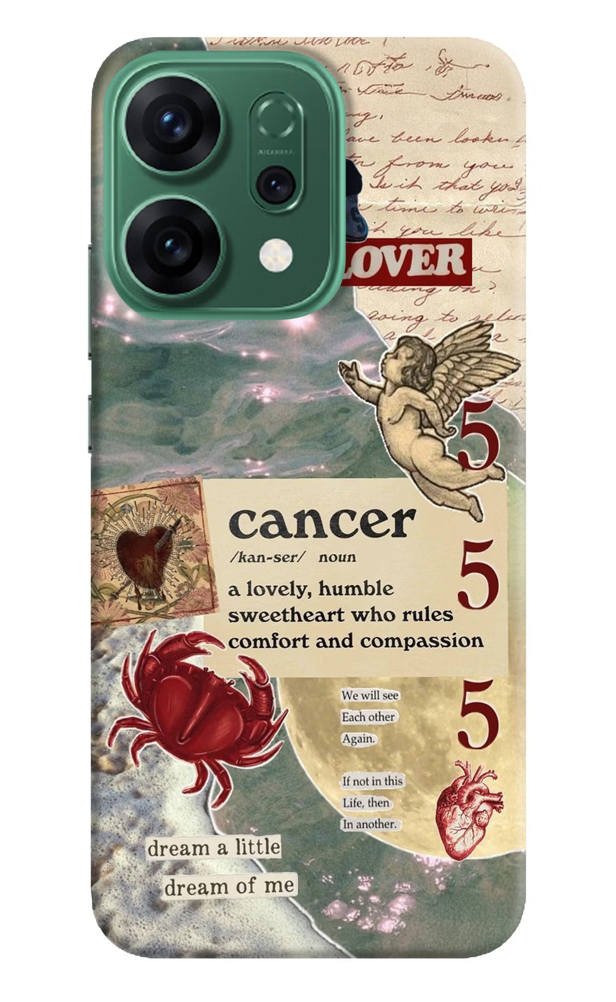 Cancer Zodiac Oppo Reno14 5G Hard Case Back Cover by Casekaro