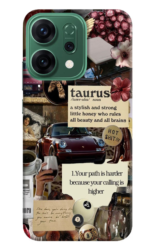 Taurus Zodiac Oppo Reno14 5G Hard Case Back Cover by Casekaro