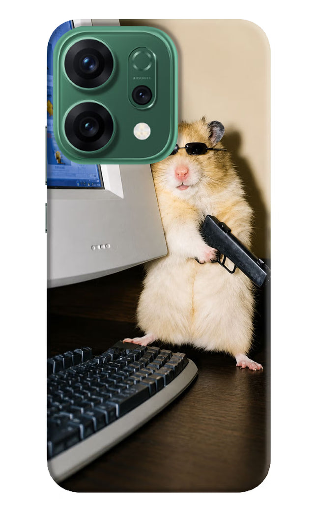 Hacker Hamster Oppo Reno14 5G Hard Case Back Cover by Casekaro