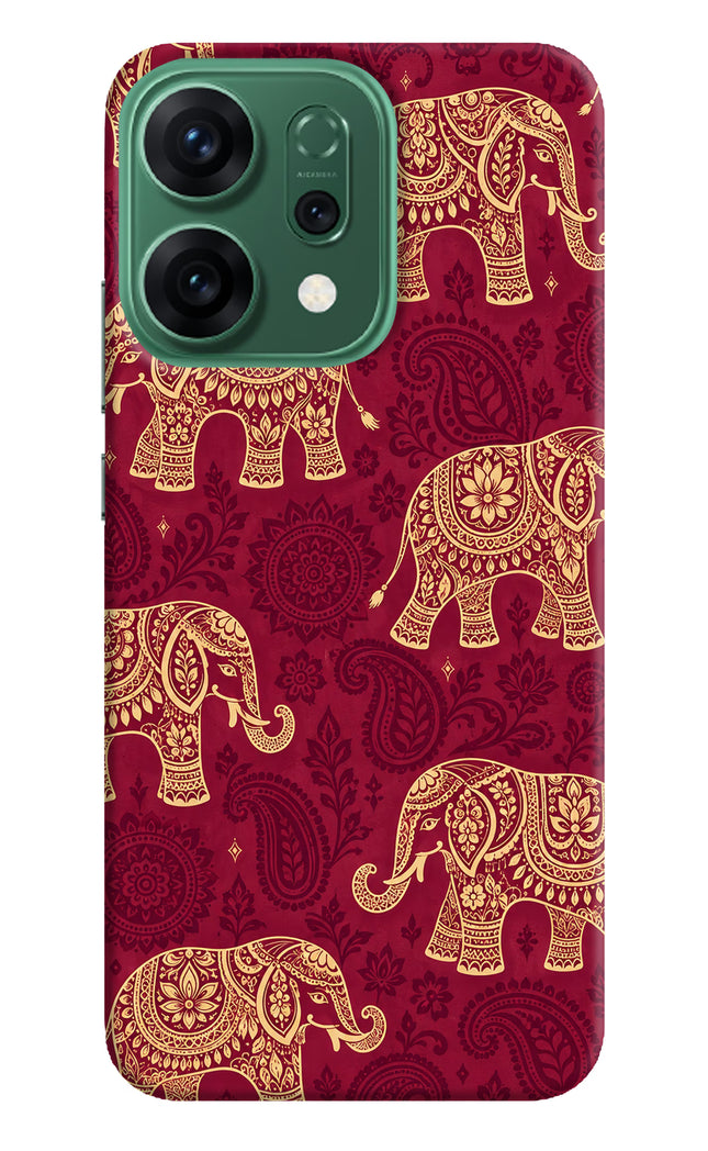 Maroon Elephant Oppo Reno14 5G Hard Case Back Cover by Casekaro