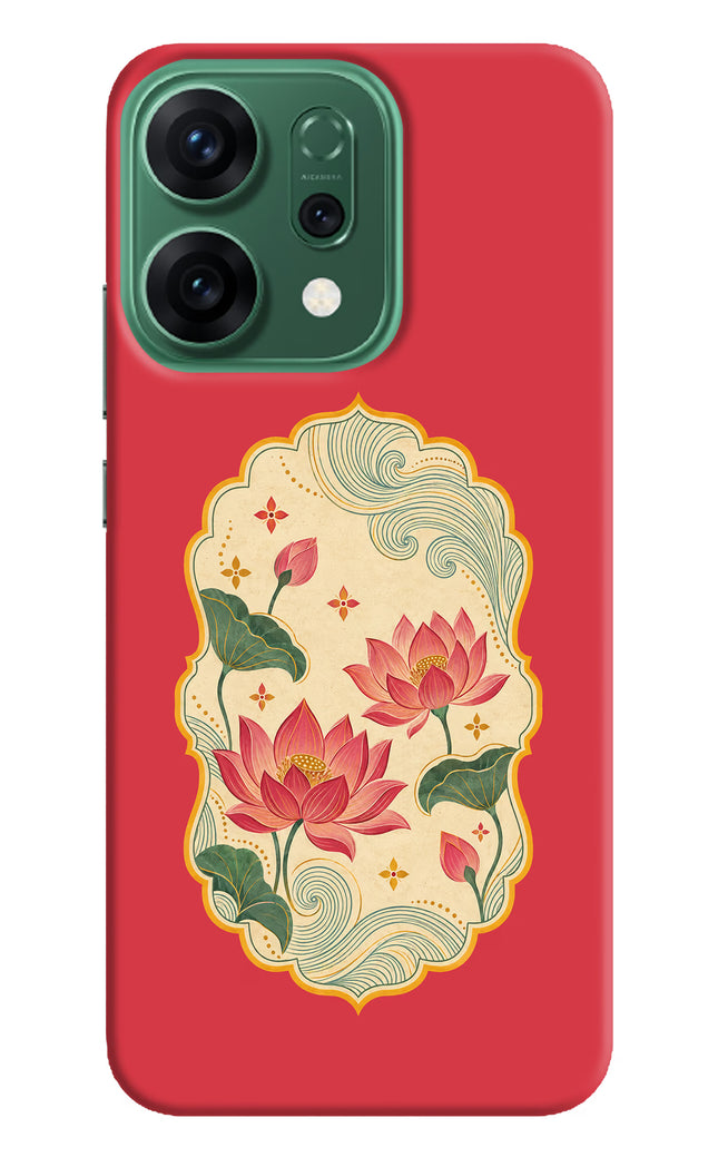 Pink Lotus Oppo Reno14 5G Hard Case Back Cover by Casekaro