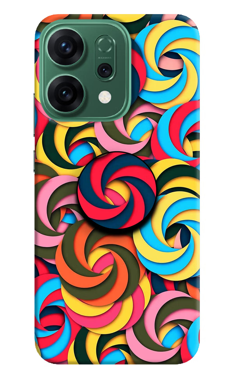 Spiral Pattern Oppo Reno14 5G Pop Case, Hard case