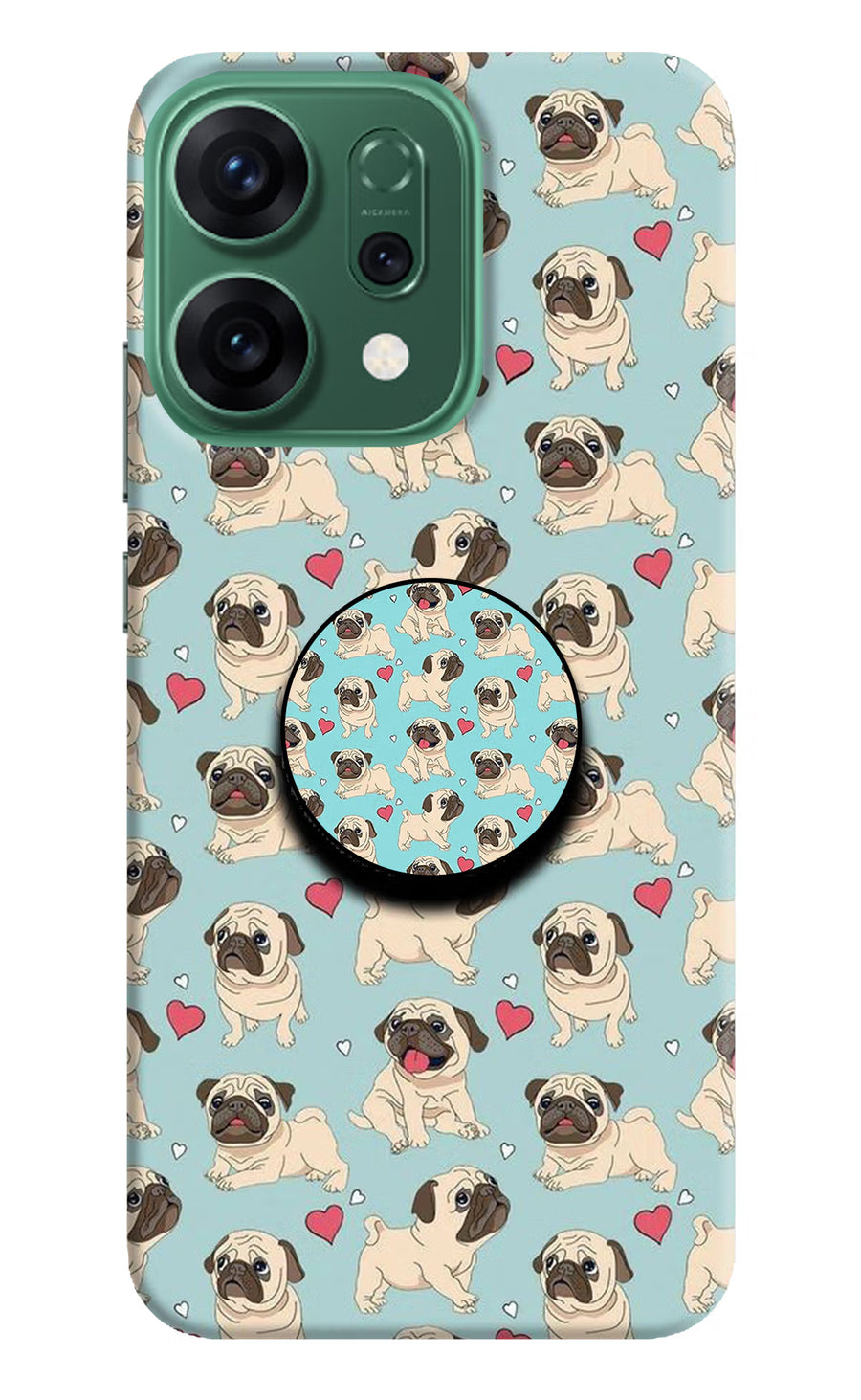 Pug Dog Oppo Reno14 5G Pop Case, Hard case