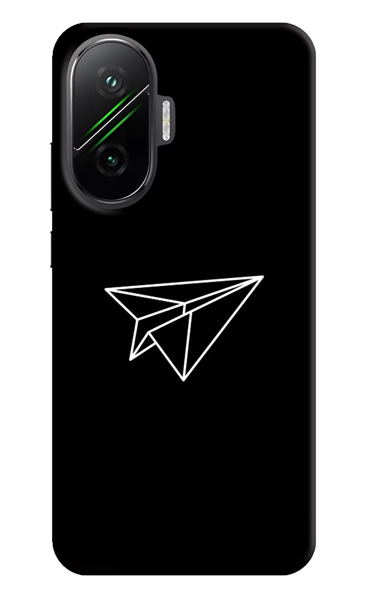 Paper Plane White Poco F7 5G Hard Case Back Cover by Casekaro