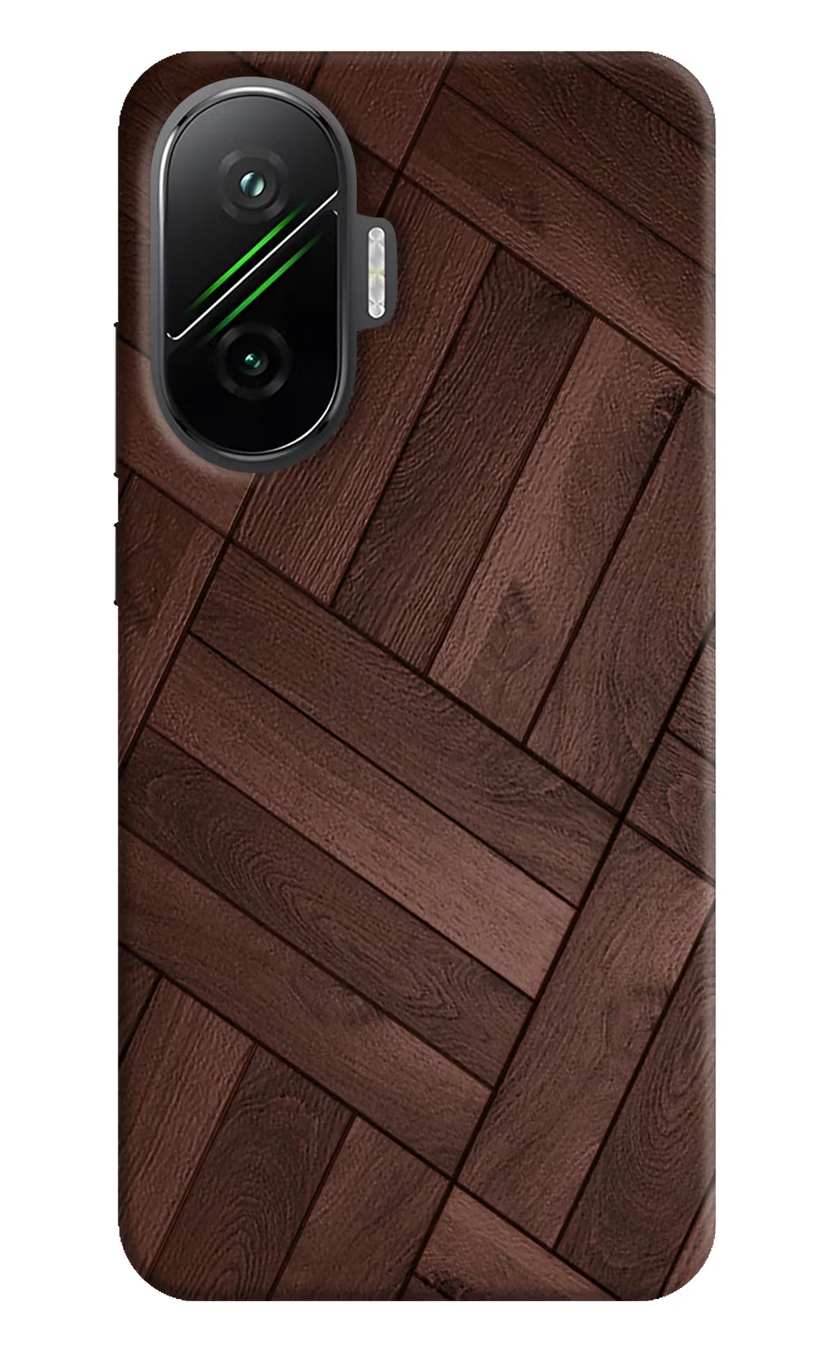 Wooden Texture Design Poco F7 5G Hard Case Back Cover by Casekaro