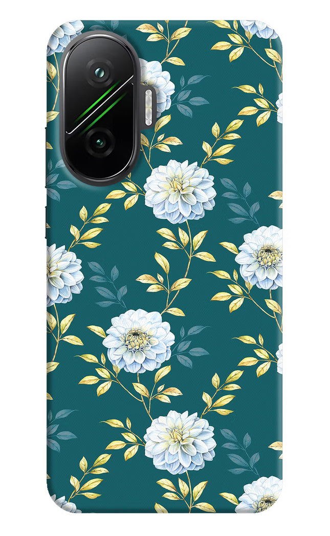 Flowers Poco F7 5G Hard Case Back Cover by Casekaro