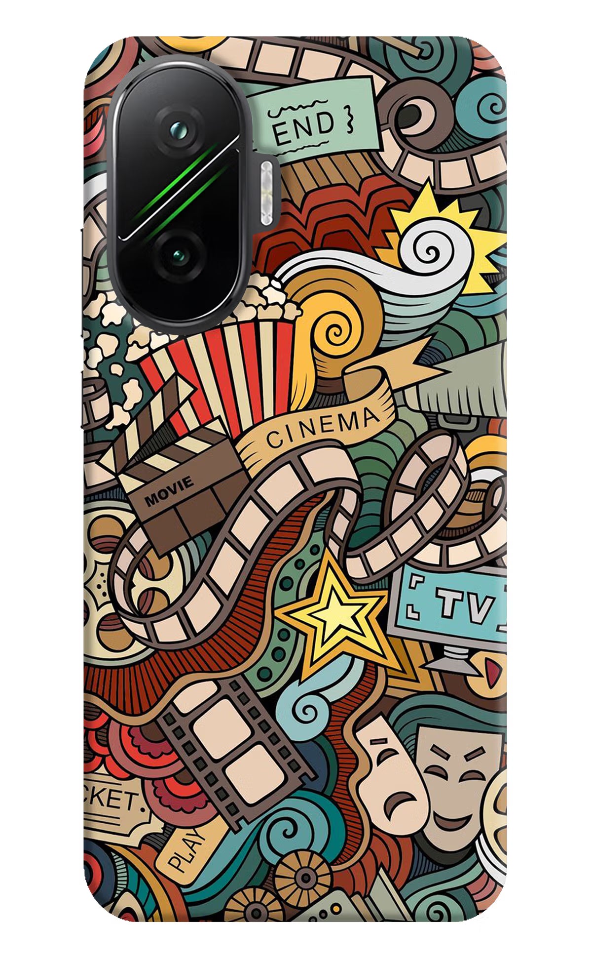 Cinema Abstract Poco F7 5G Hard Case Back Cover by Casekaro