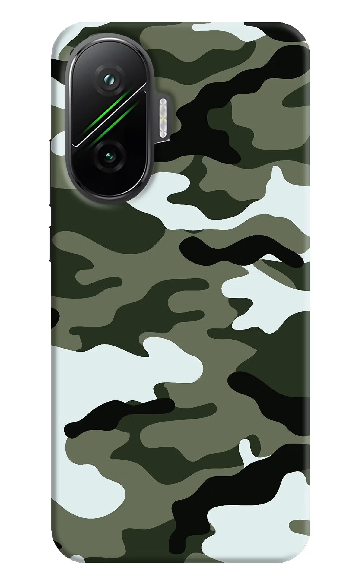 Camouflage Poco F7 5G Hard Case Back Cover by Casekaro
