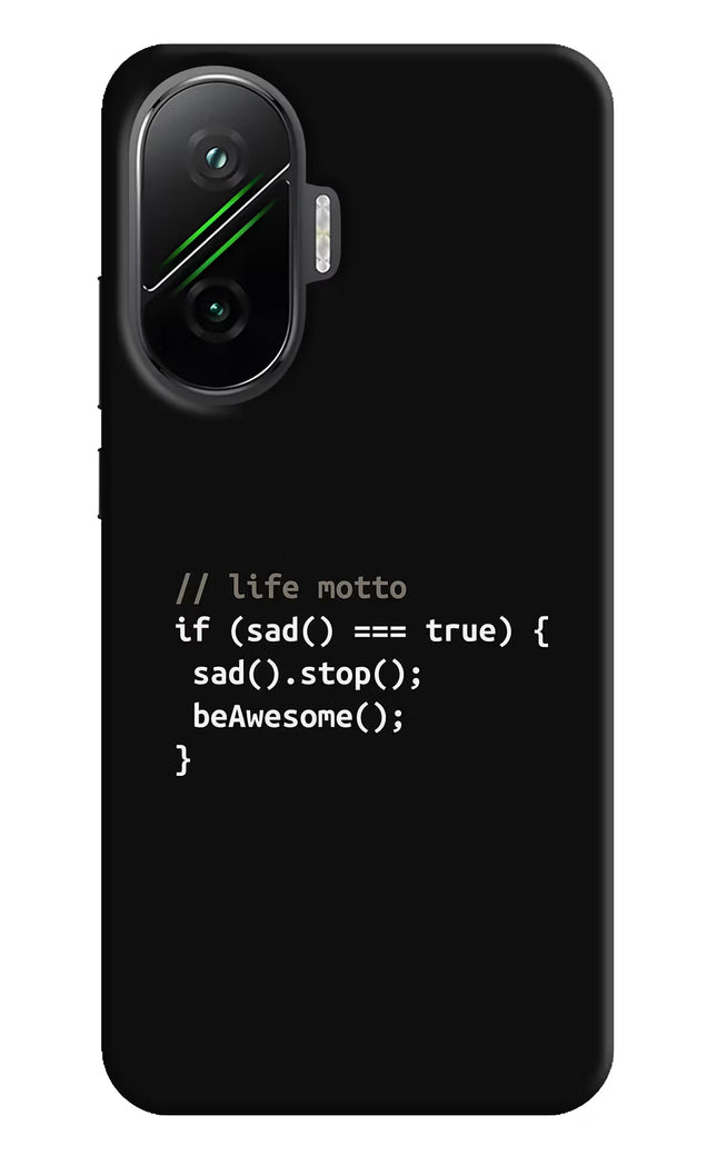 Life Motto Code Poco F7 5G Hard Case Back Cover by Casekaro