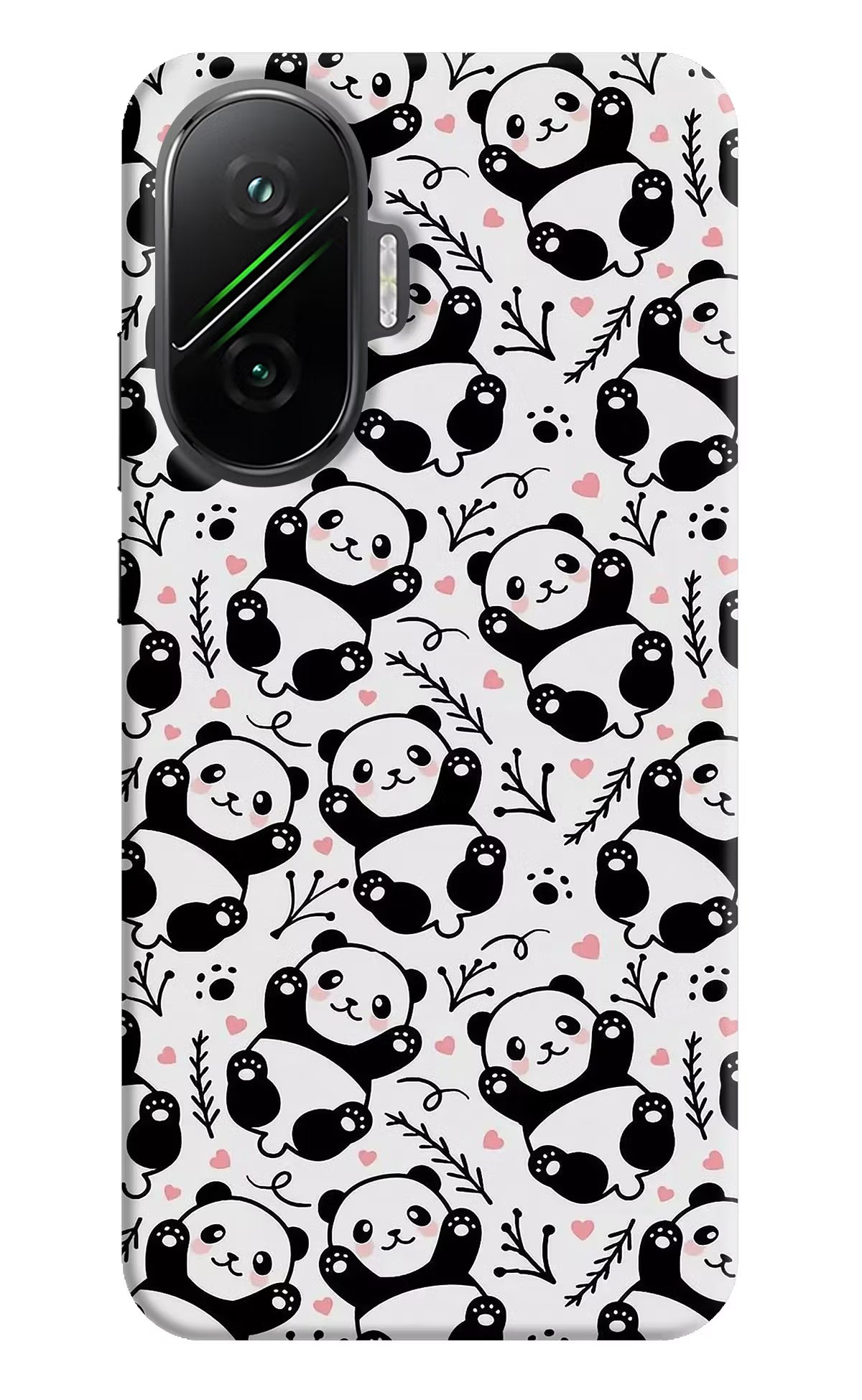 Cute Panda Poco F7 5G Hard Case Back Cover by Casekaro