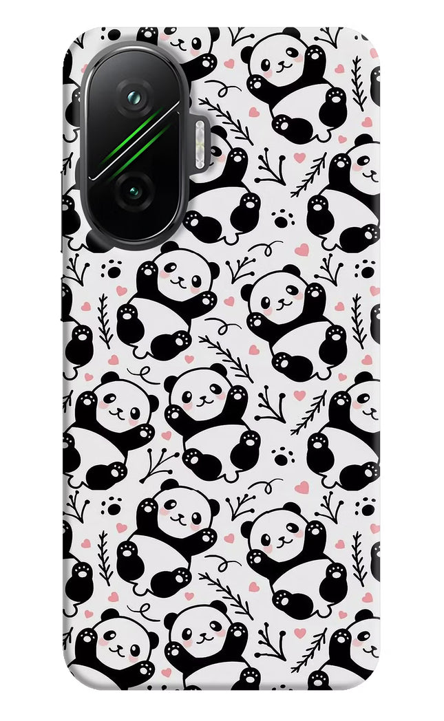 Cute Panda Poco F7 5G Hard Case Back Cover by Casekaro