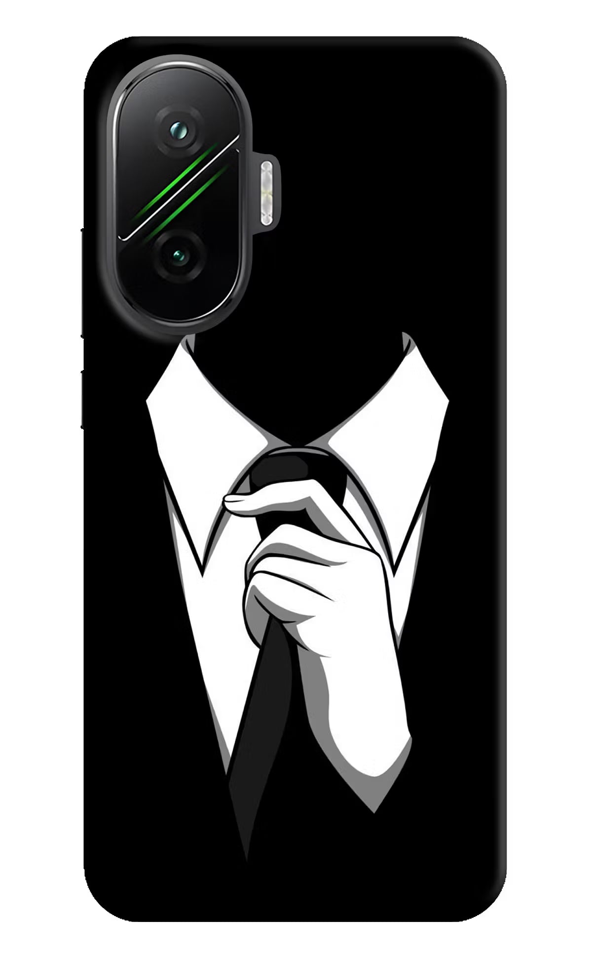 Black Tie Poco F7 5G Hard Case Back Cover by Casekaro