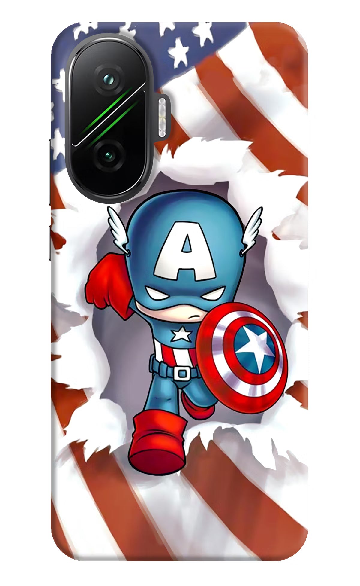 Captain America Poco F7 5G Hard Case Back Cover by Casekaro