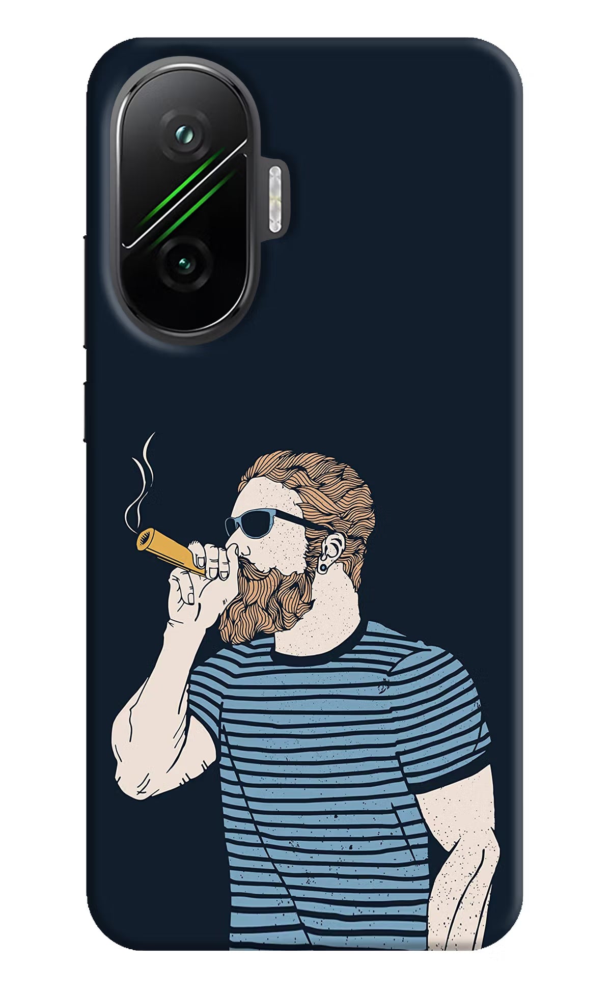Smoking Poco F7 5G Hard Case Back Cover by Casekaro