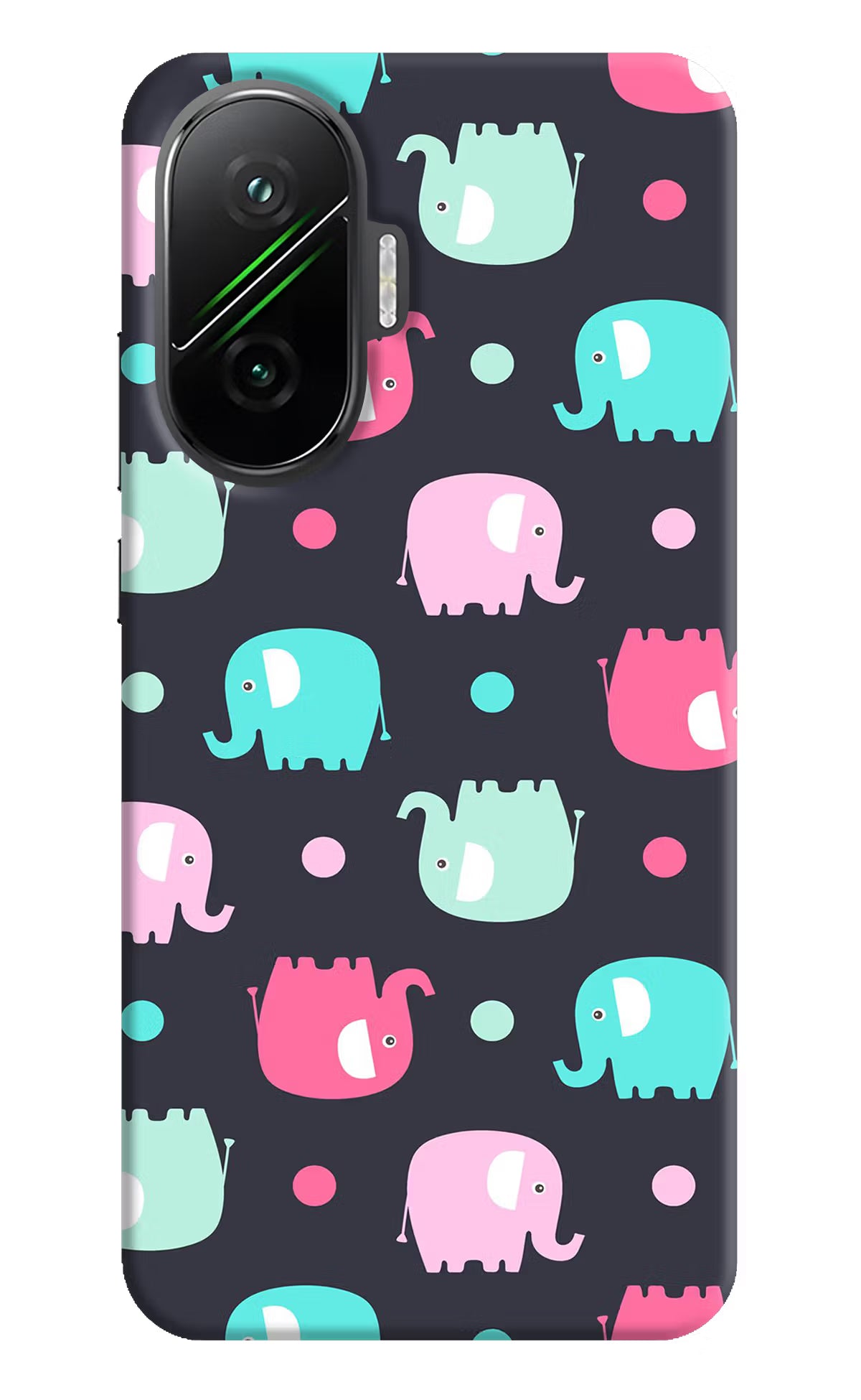 Elephants Poco F7 5G Hard Case Back Cover by Casekaro