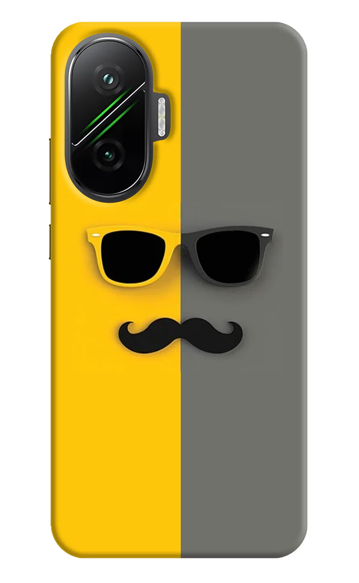 Sunglasses with Mustache Poco F7 5G Hard Case Back Cover by Casekaro