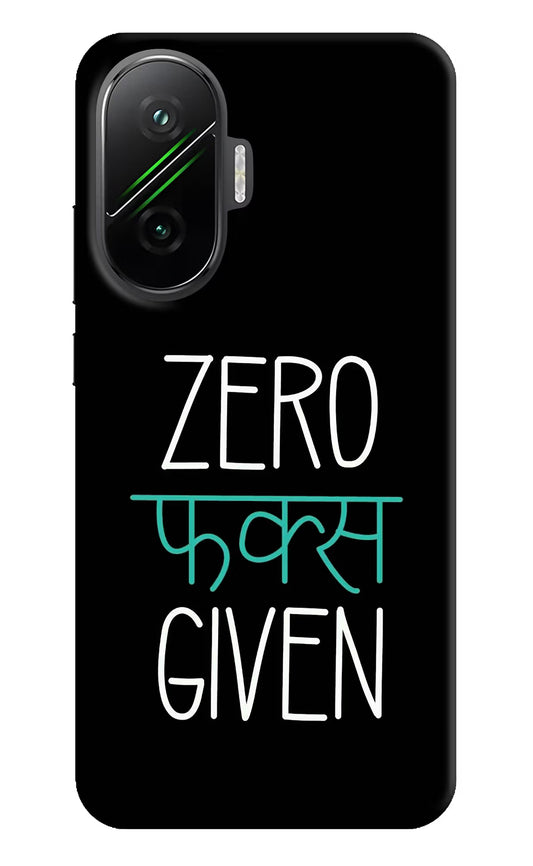 Zero Fucks Given Poco F7 5G Hard Case Back Cover by Casekaro