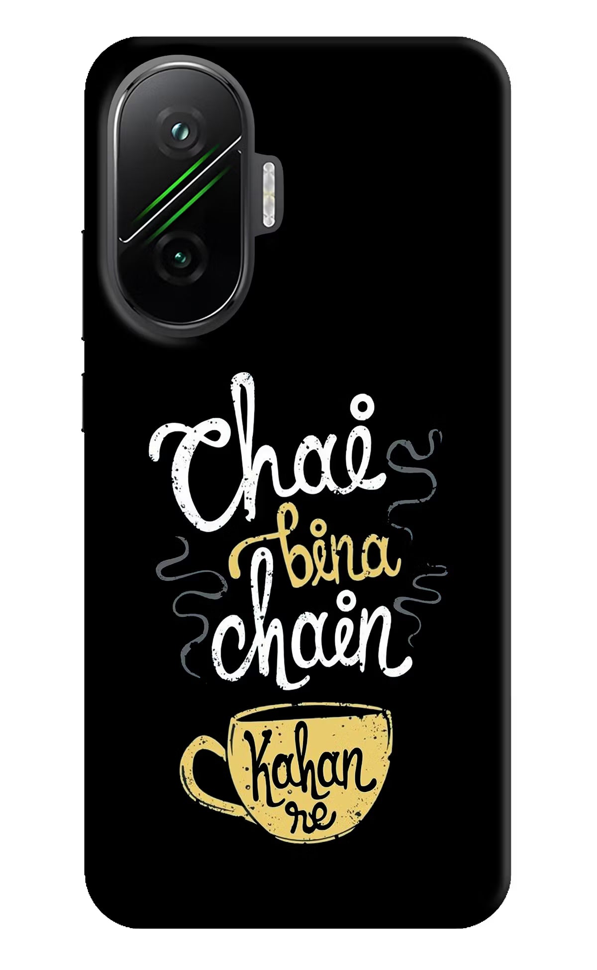 Chai Bina Chain Kaha Re Poco F7 5G Hard Case Back Cover by Casekaro
