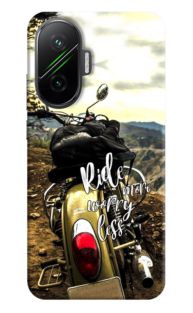 Ride More Worry Less Poco F7 5G Hard Case Back Cover by Casekaro