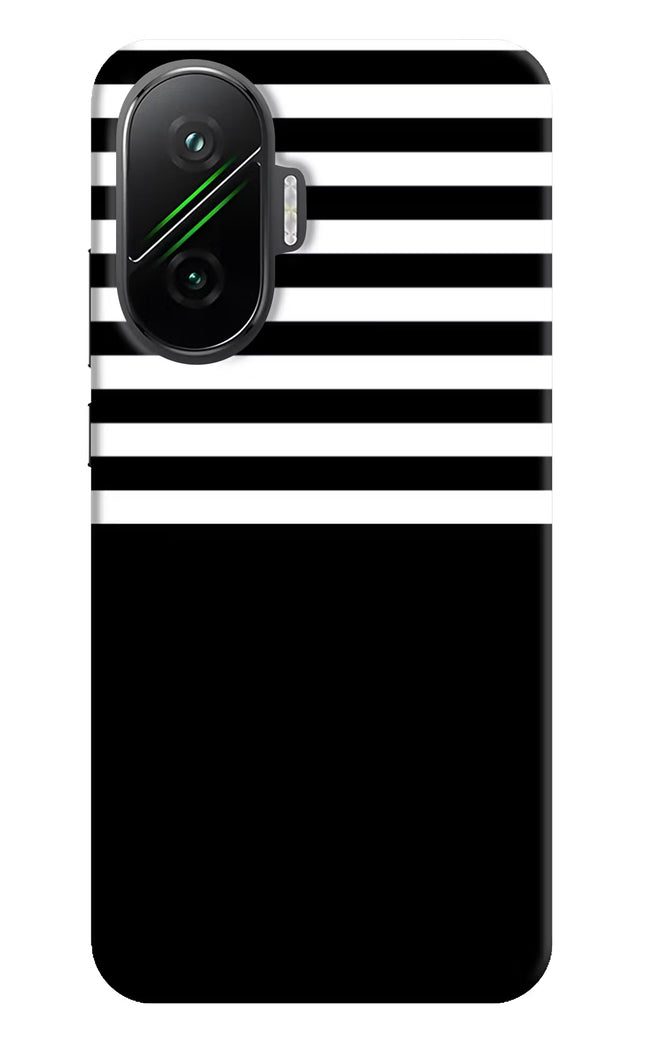 Black and White Print Poco F7 5G Hard Case Back Cover by Casekaro