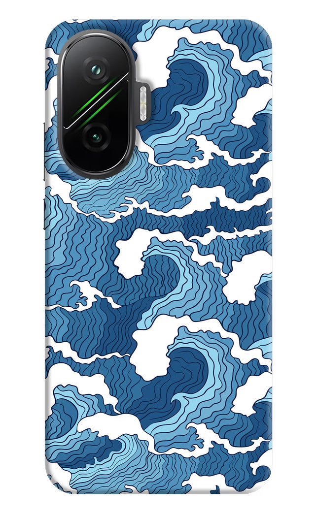 Blue Waves Poco F7 5G Hard Case Back Cover by Casekaro