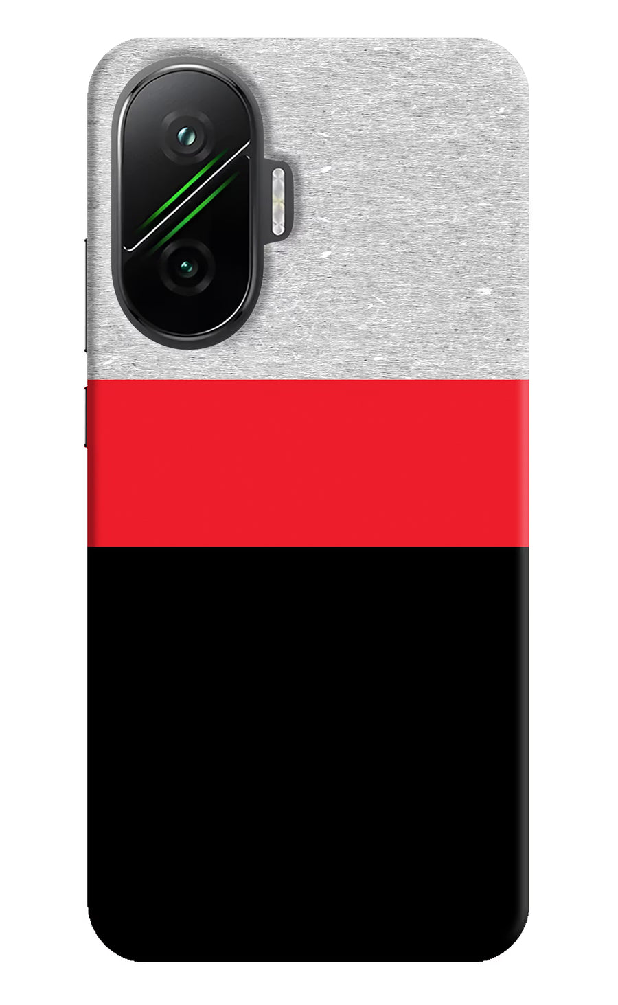 Tri Color Pattern Poco F7 5G Back Cover, Hard case