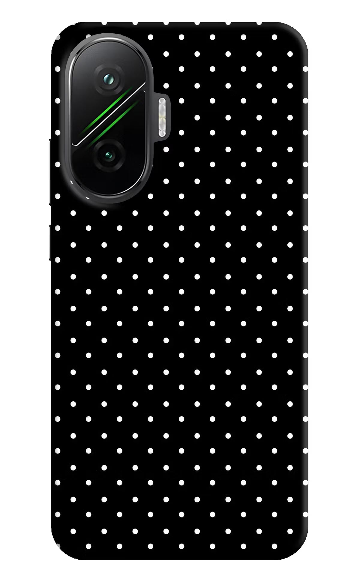White Dots Poco F7 5G Hard Case Back Cover by Casekaro