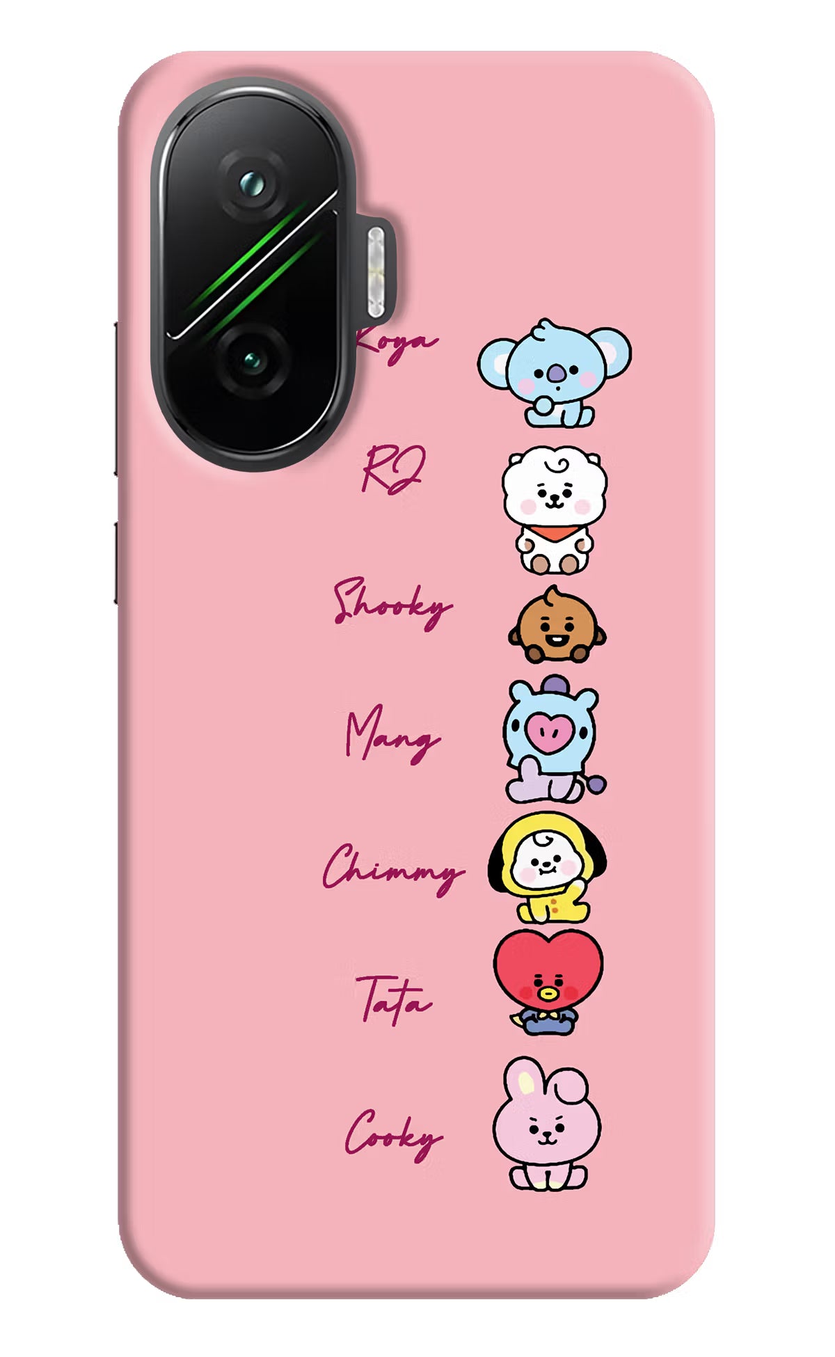BTS names Poco F7 5G Hard Case Back Cover by Casekaro