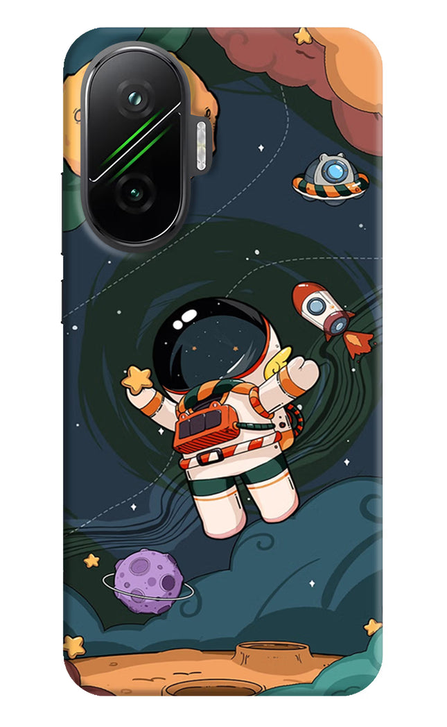 Cartoon Astronaut Poco F7 5G Hard Case Back Cover by Casekaro