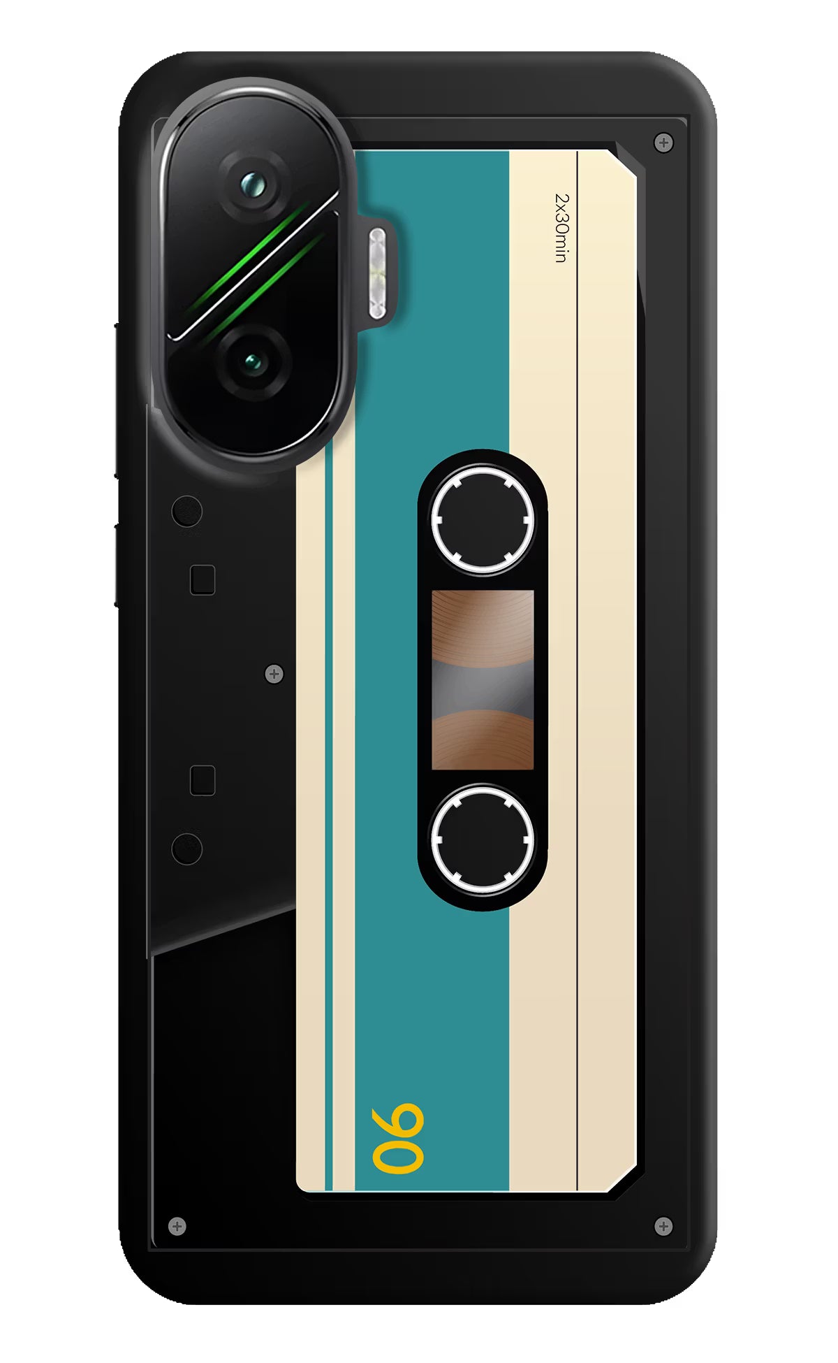 Cassette Poco F7 5G Hard Case Back Cover by Casekaro