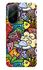 Veggie Doodle Poco F7 5G Hard Case Back Cover by Casekaro
