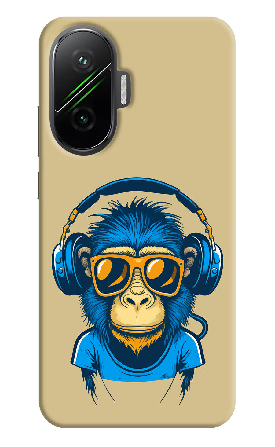 Monkey Headphone Poco F7 5G Back Cover, Hard case