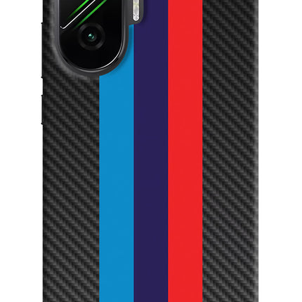 BMW Stripes Pattern Poco F7 5G Hard Case Back Cover by Casekaro