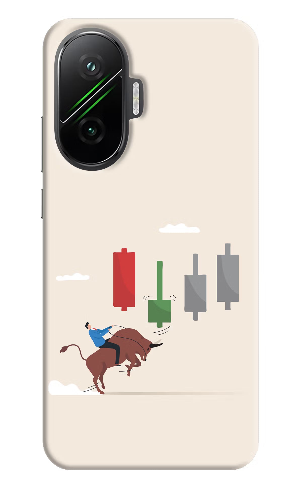 Bull Trading Momentum Poco F7 5G Hard Case Back Cover by Casekaro