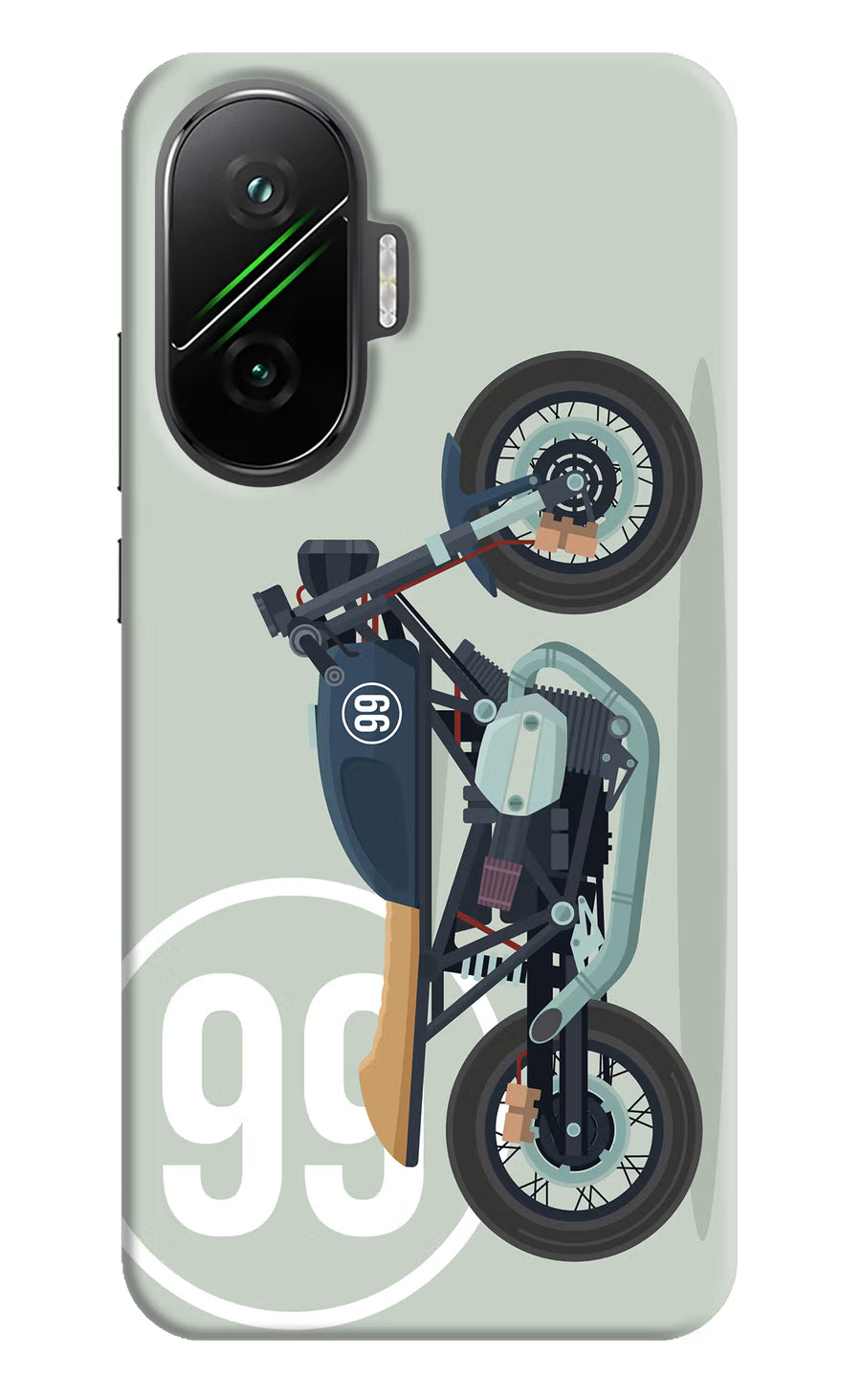 Classic Cafe Racer 99 Poco F7 5G Back Cover, Hard case