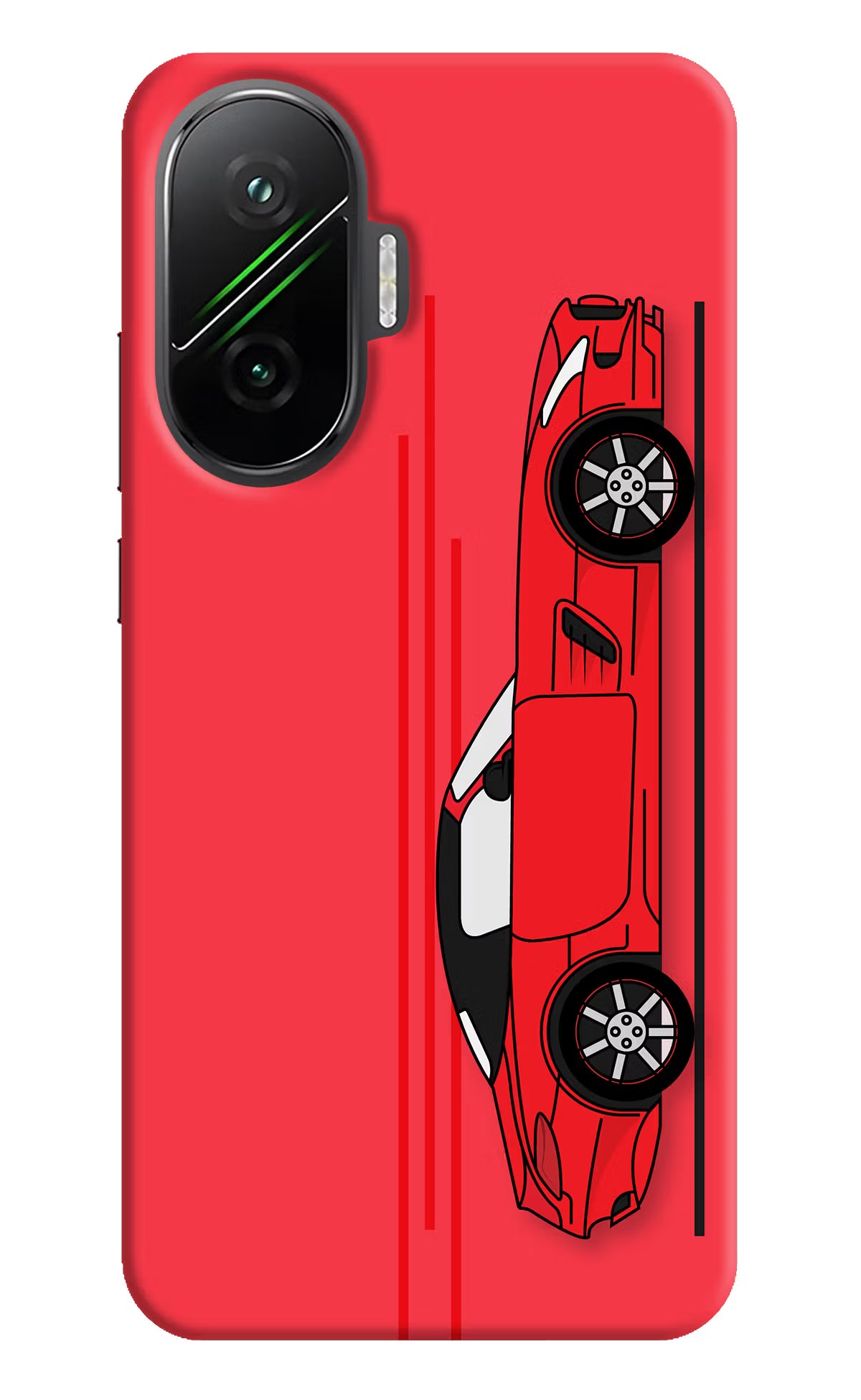 Red Velocity Poco F7 5G Back Cover