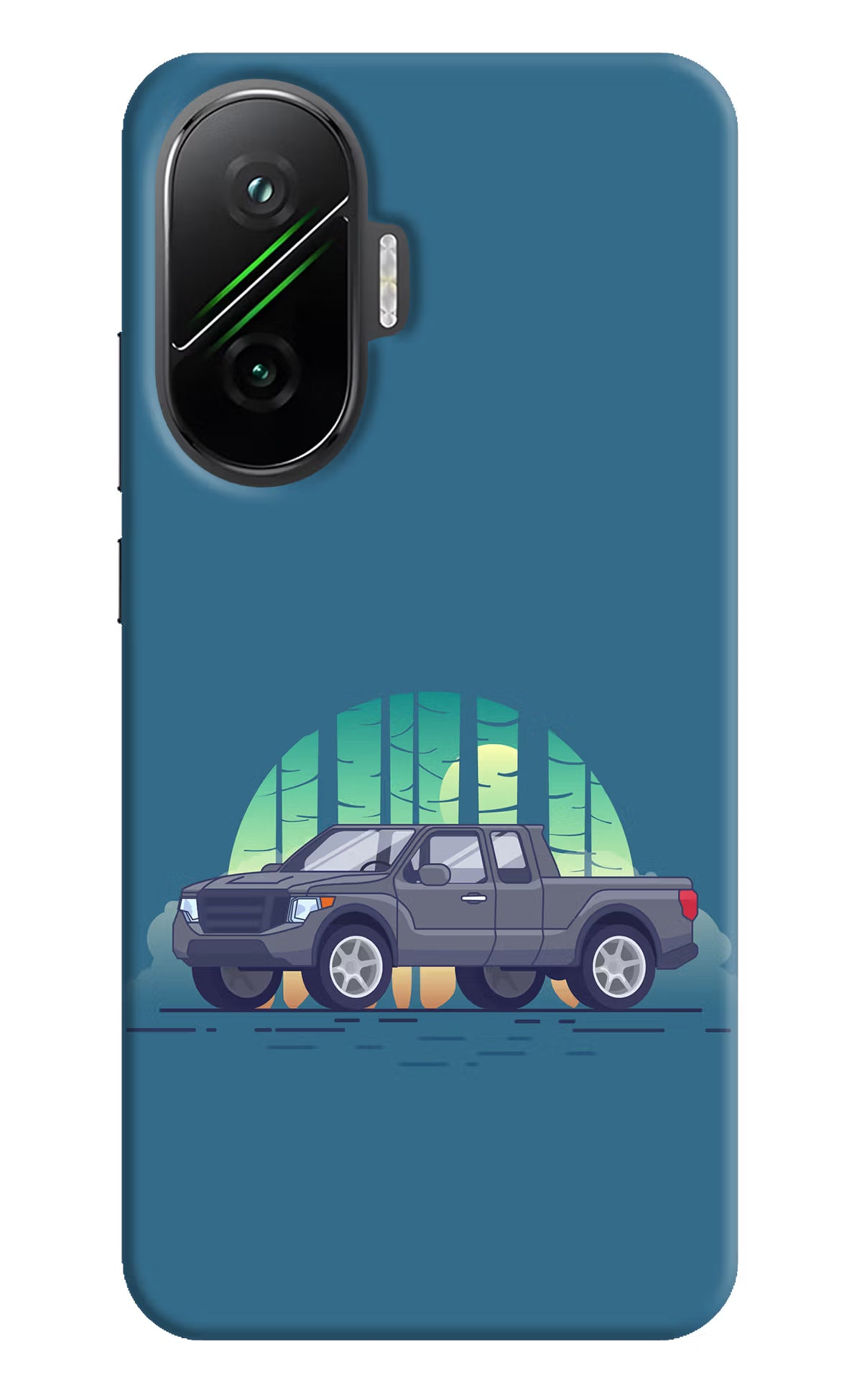 Retro Garage Vibe Poco F7 5G Back Cover