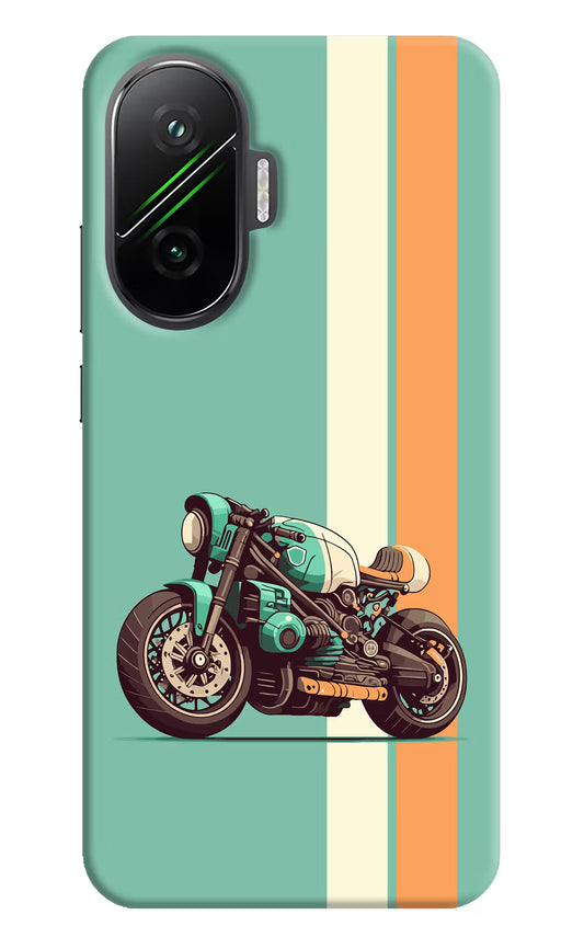 Striped Moto Drift Poco F7 5G Back Cover