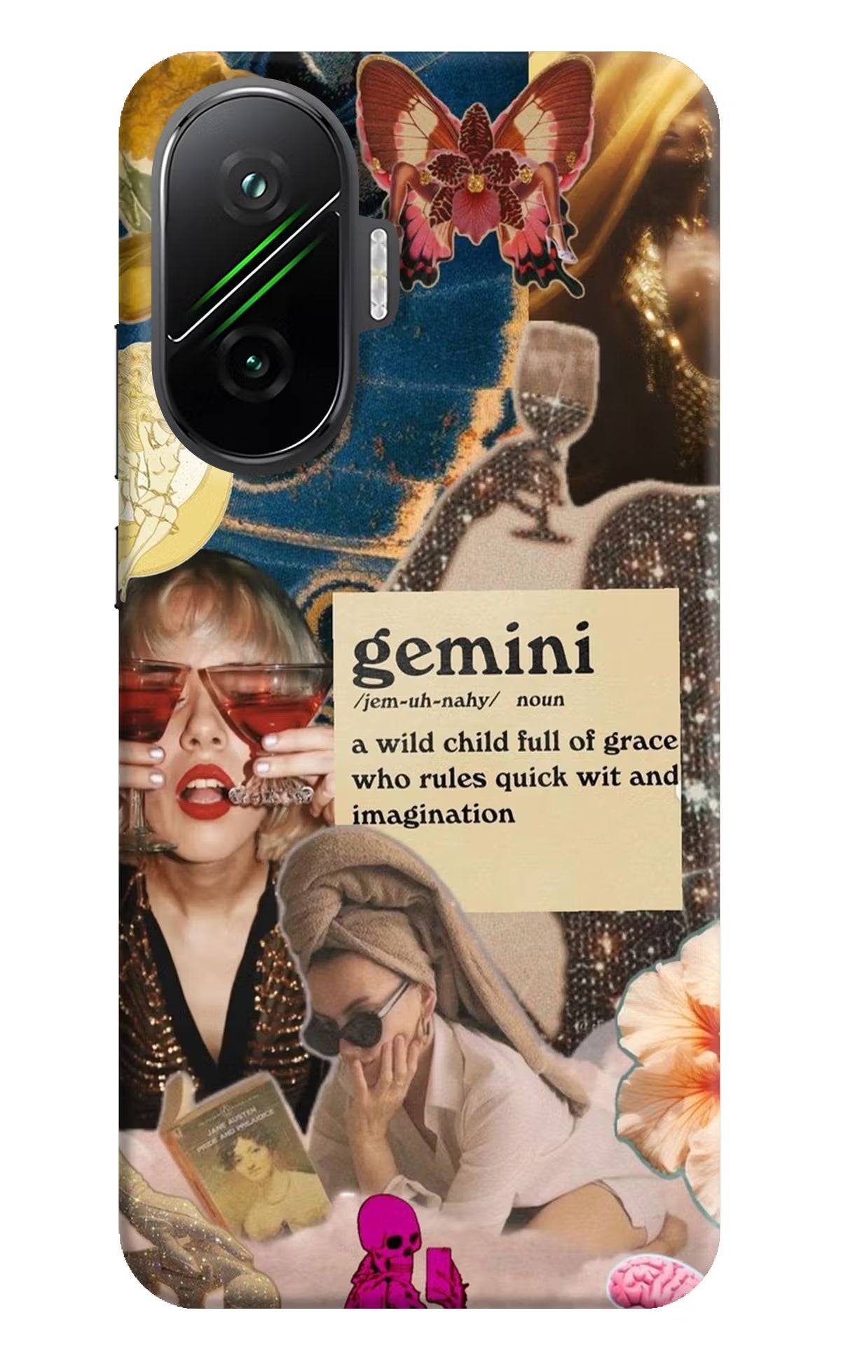 Gemini Zodiac Poco F7 5G Hard Case Back Cover by Casekaro