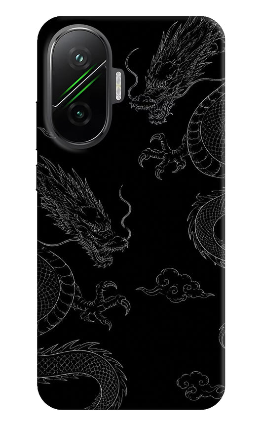 Twin Dragons Poco F7 5G Hard Case Back Cover by Casekaro